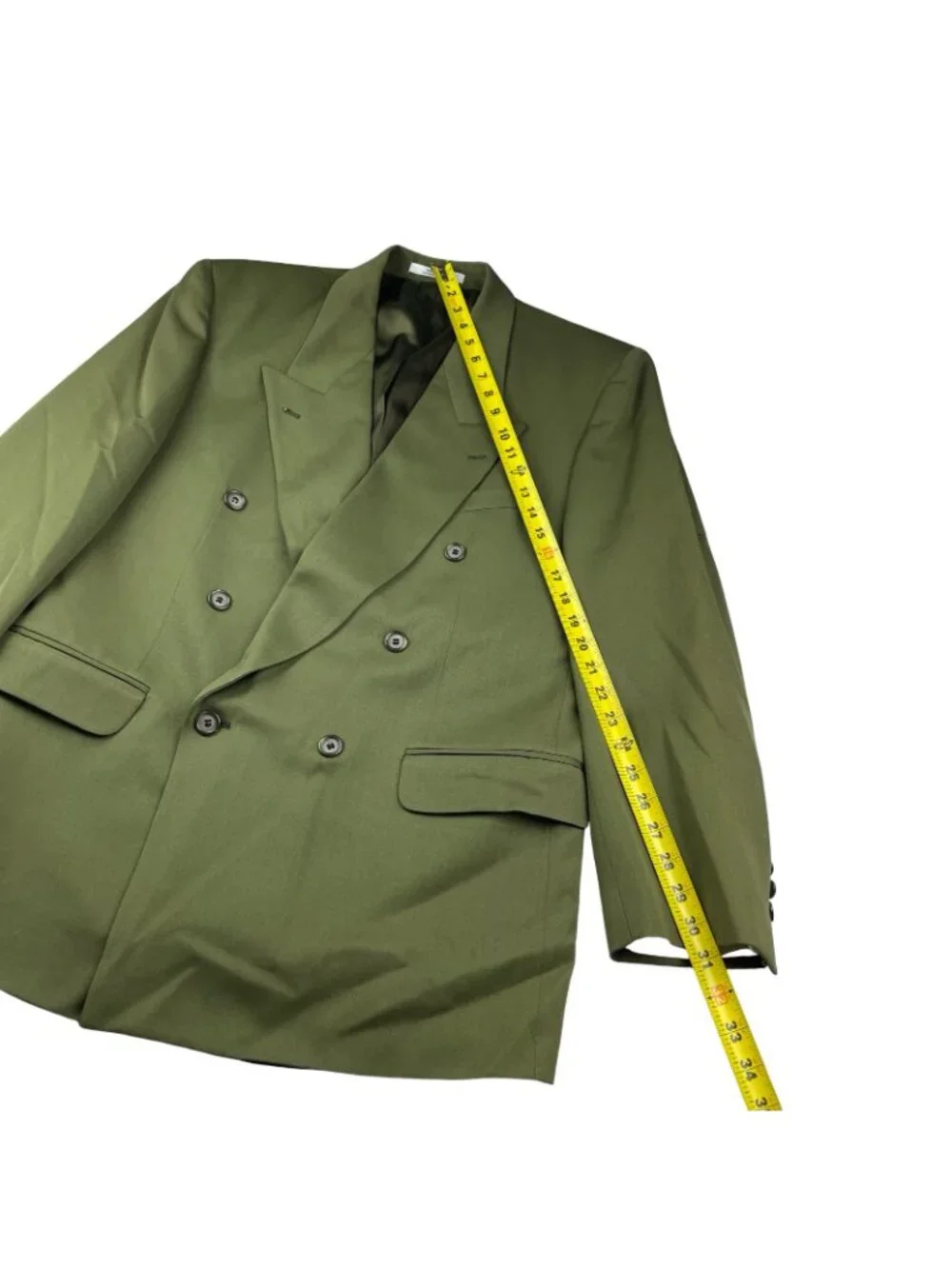 VTG Bugatchi x Michael Jordan Men's Double Breasted Blazer Olive Green • 42R US